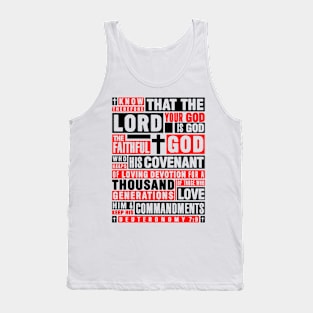 Deuteronomy 7:9 The Faithful God Who Keeps His Covenant Tank Top